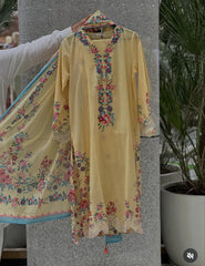 Khaadi 3pc embroidered lawn