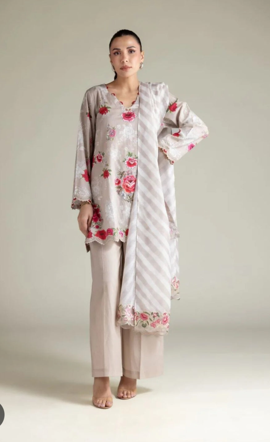 Khaadi 3pc embroidered