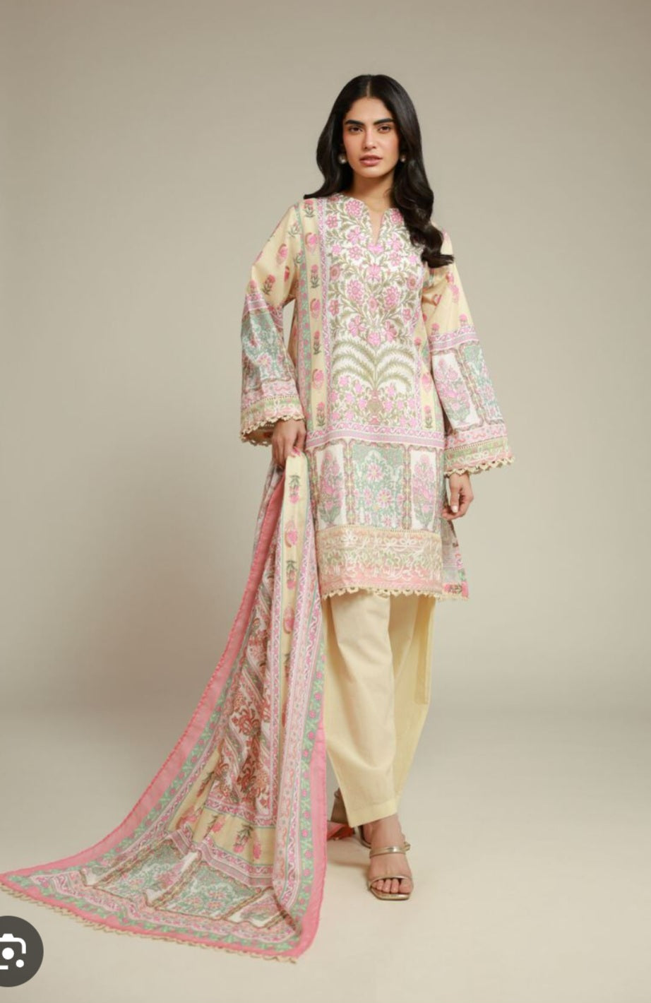 Khaadi embroidered 3pc