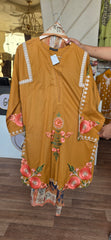 J. 3pc embroidered with shesha silk duppata