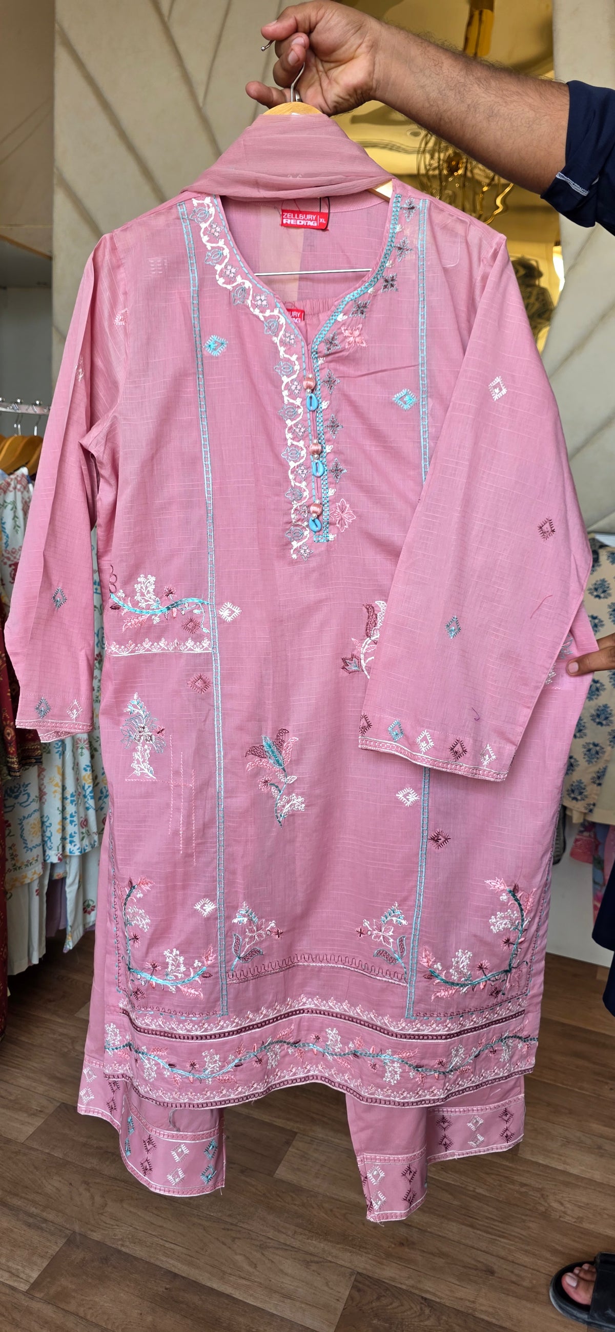 Zellbury 3pc Embroidered Redtag