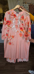 J. Peach lawn embroidered co-ord set