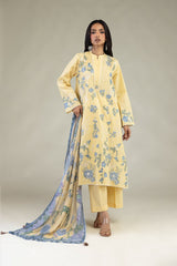 Khaadi 3pc embroidered lawn