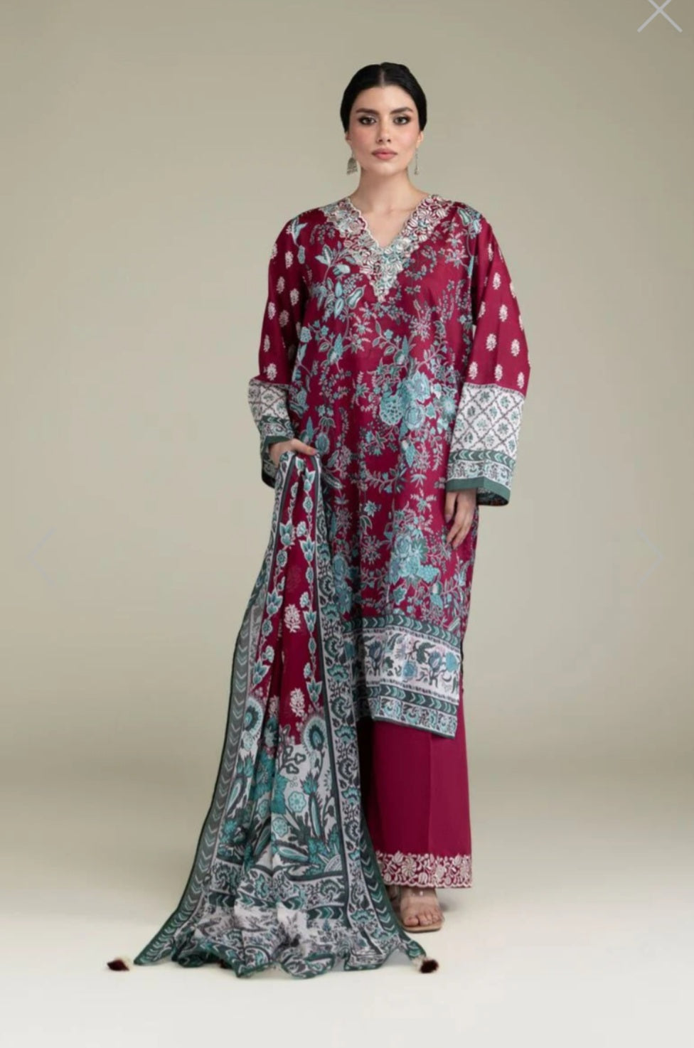 Khaadi 3pc embroidered