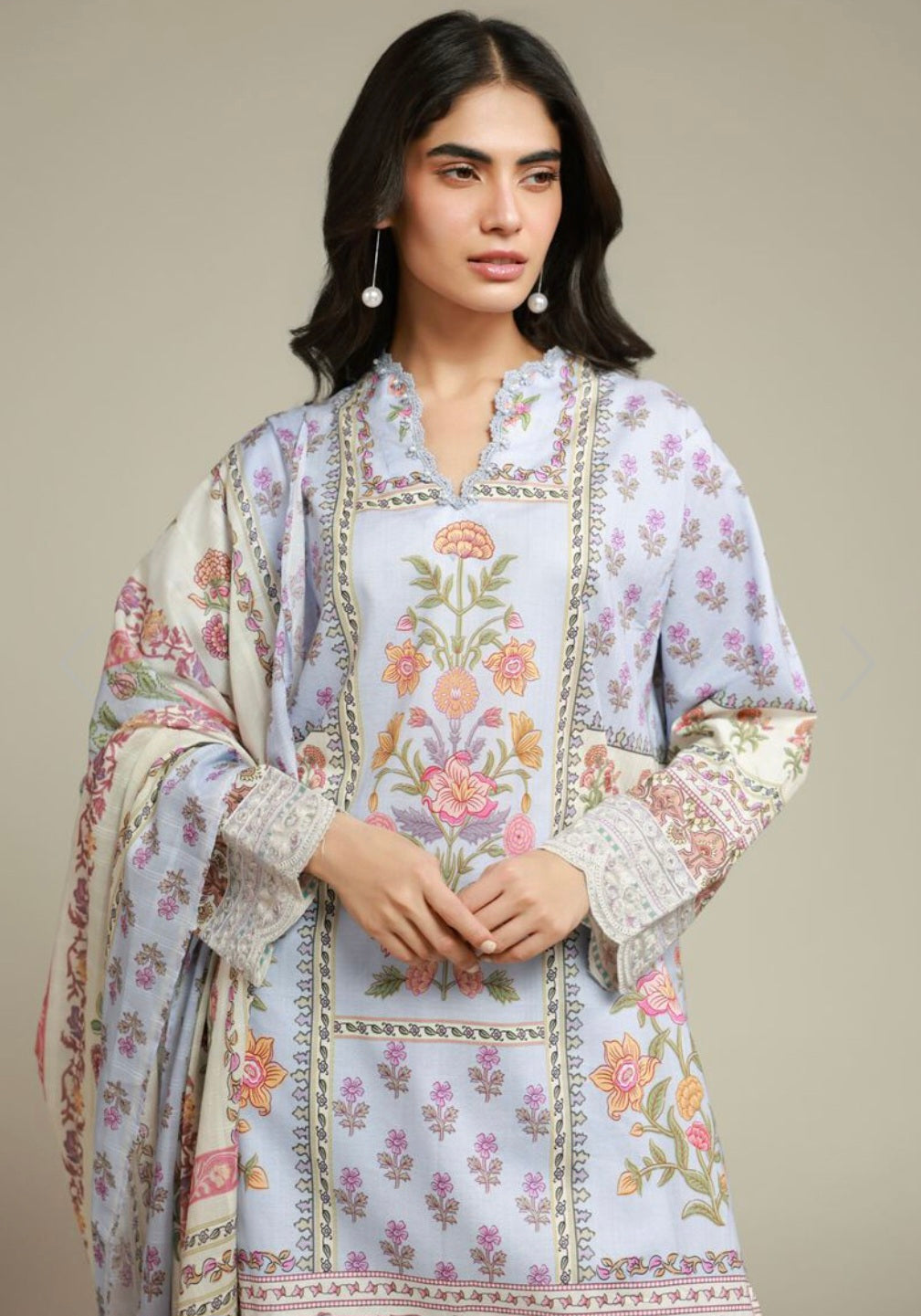 Khaadi 3pc embroidered