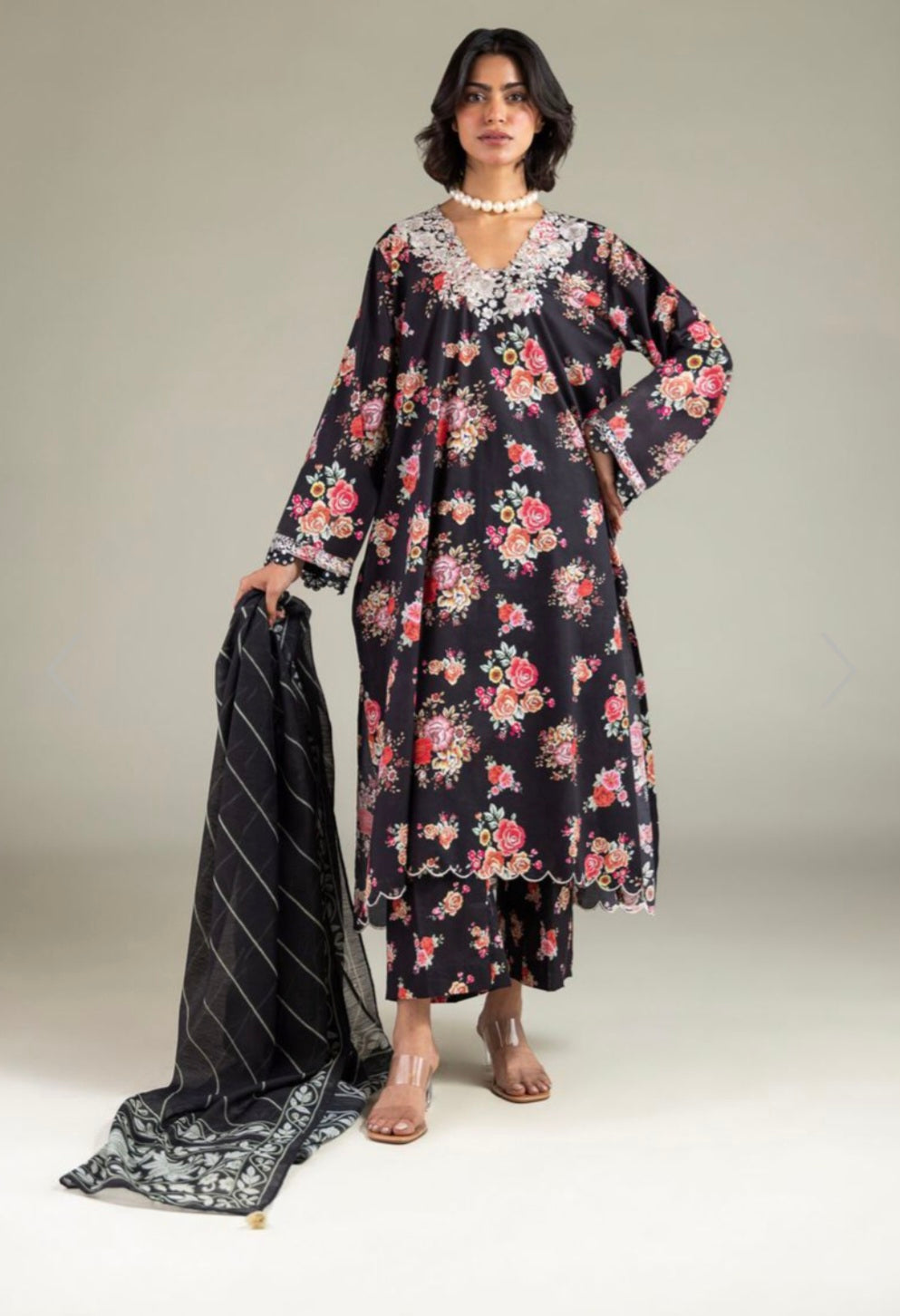 Khaadi 3pc embroidered