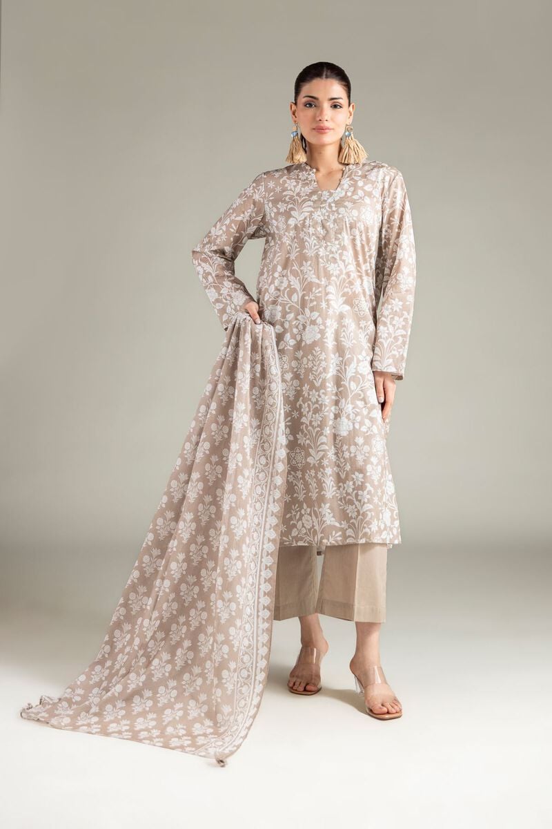 Khaadi 3pc printed cotton