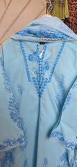 J. 3pc embroidered lawn