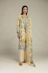 Khaadi 3pc embroidered lawn