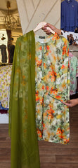 Casual printed lawn 3pc