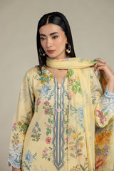 Khaadi 3pc embroidered lawn