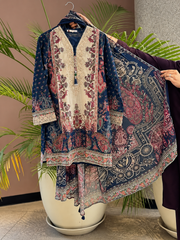 Khaadi 3pc embroidered lawn