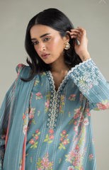 Khaadi 3pc lawn embroidered
