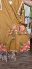 J. 3pc embroidered with shesha silk duppata