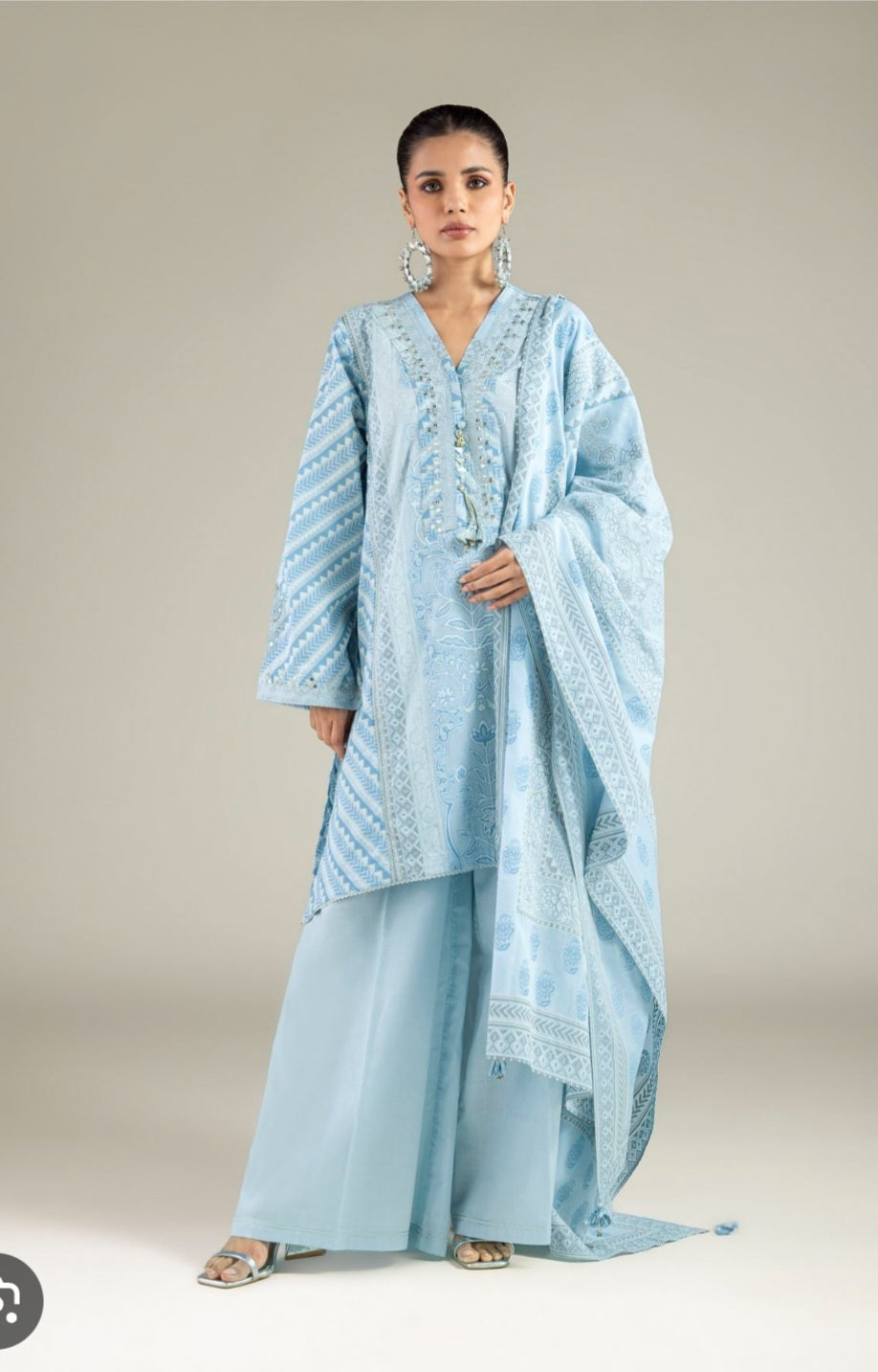 Khaadi embroidered 3pc lawn