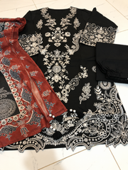 Lawn embroidered 3pc