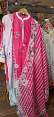 J. 3pc printed lawn