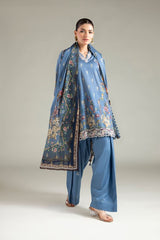 Khaadi 3pc Embroidered floral jacquard
