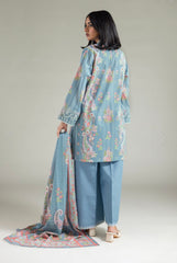 Khaadi 3pc lawn embroidered