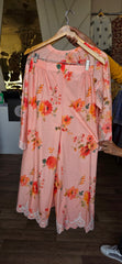 J. Peach lawn embroidered co-ord set