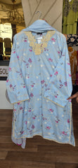 J. 3pc lawn embroidered
