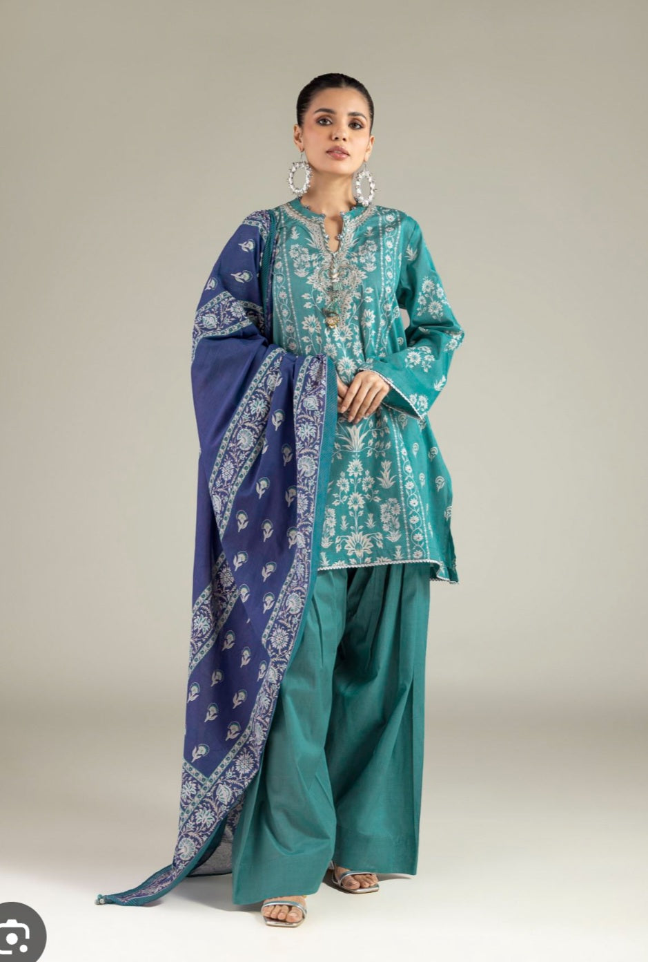 Khaadi 3pc embroidered