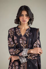 Khaadi 3pc Embroidered printed Cotton