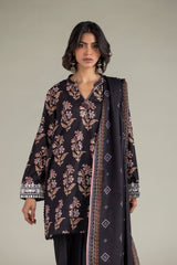 Khaadi 3pc Embroidered printed Cotton