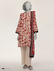 J. 3pc printed lawn