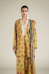 Khaadi Embroidered 3pc cotton