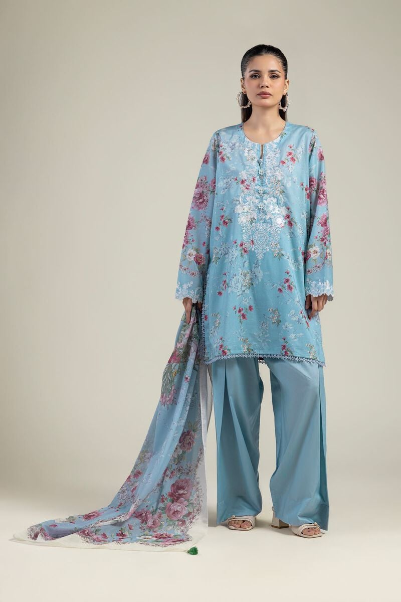 Khaadi 3pc Embroidered Summer