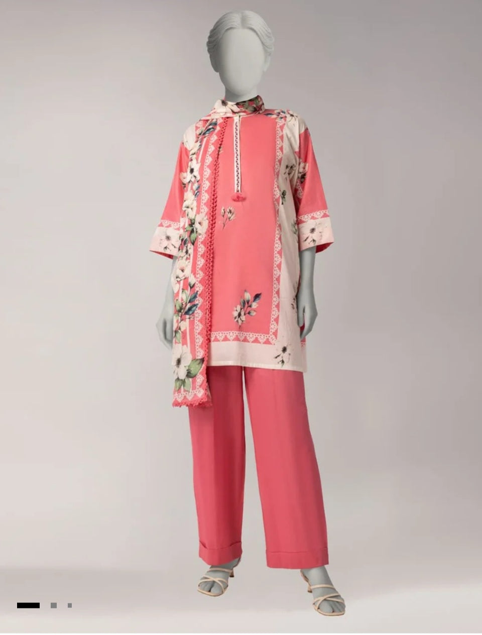 J. 3pc printed lawn
