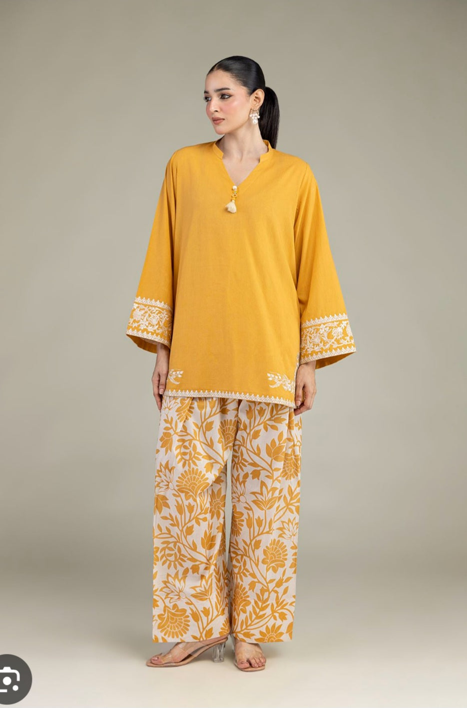 Khaadi coordset embroidered