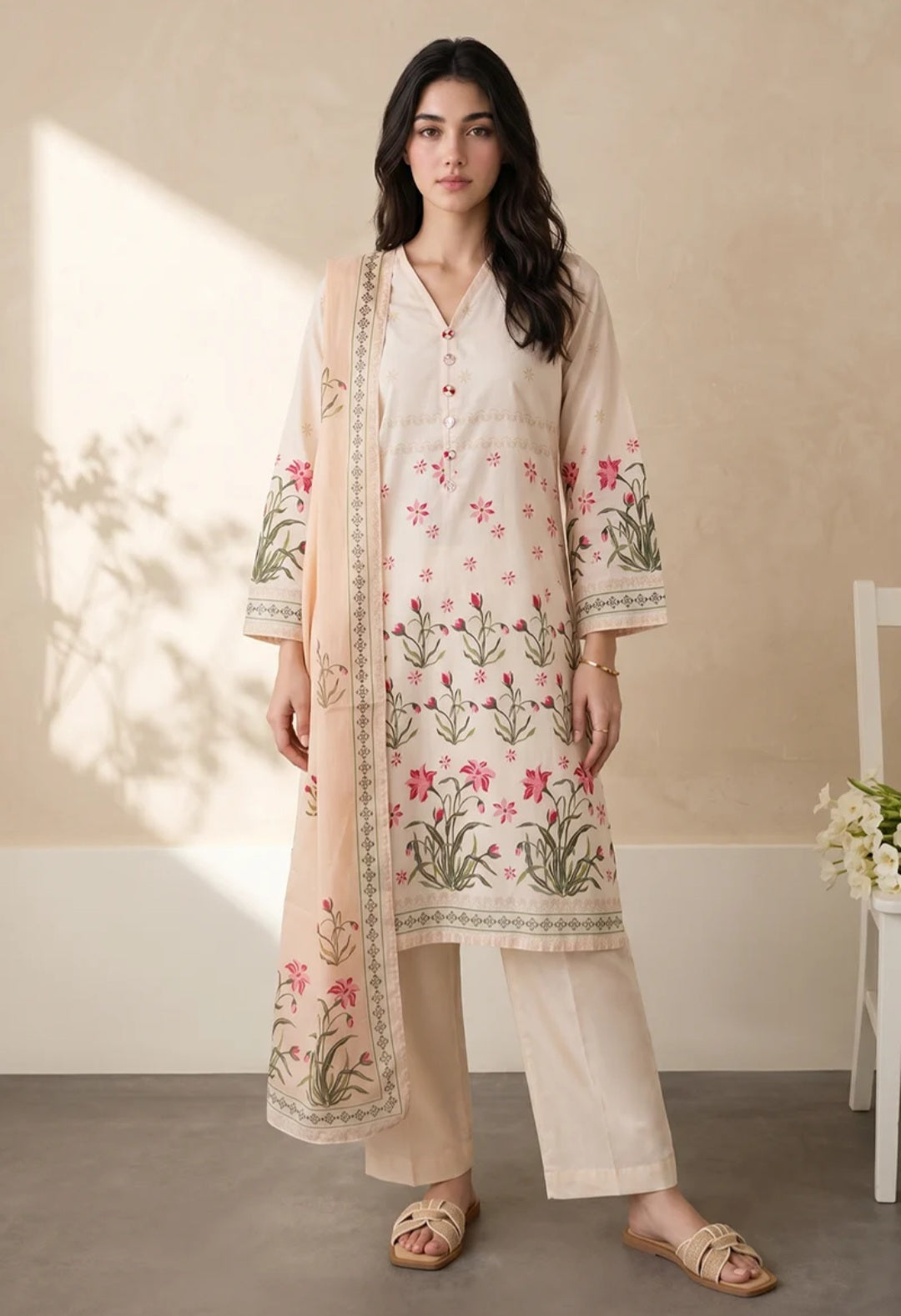 Zellbury 3pc printed lawn