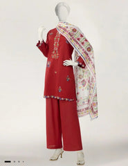 J. 3pc embroidered lawn