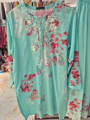 J. green lawn embroidered co-ord set