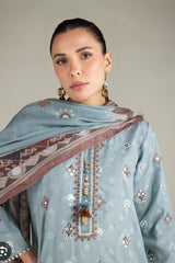 Khaadi 3pc embroidered lawn