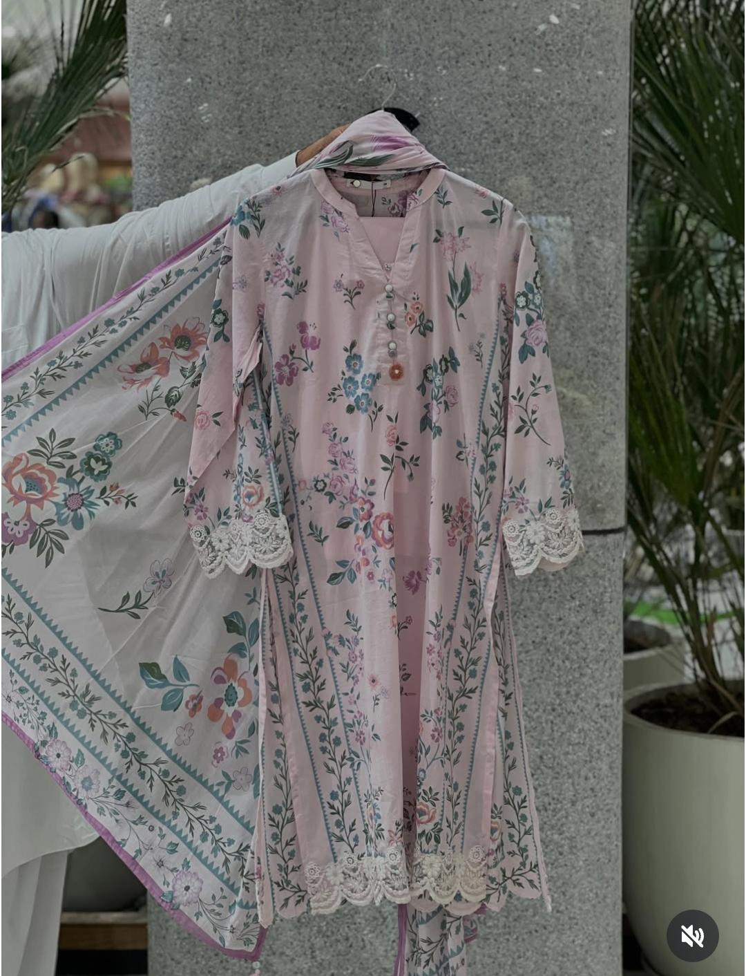 Khaadi 3pc embroidered lawn