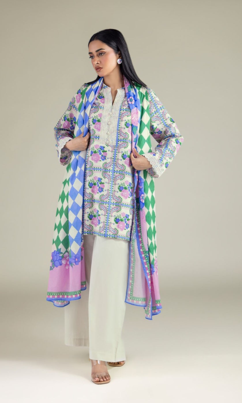 Khaadi 3pc embroidered